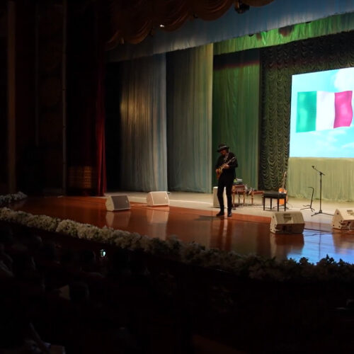 Antonio Onorato in concert at Magtymguly Theatre in Ashgabat
