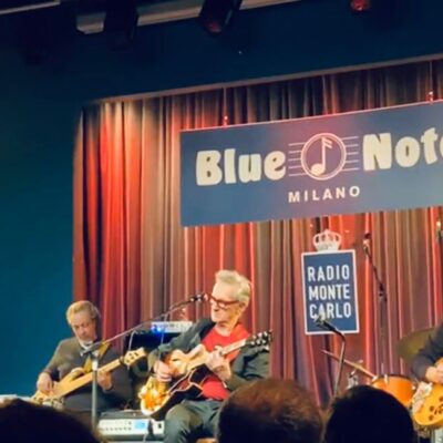 Antonio Onorato al Blue Note con Fabio Mariani e Gigi Cifarelli per "Italian Jazz Guitars"